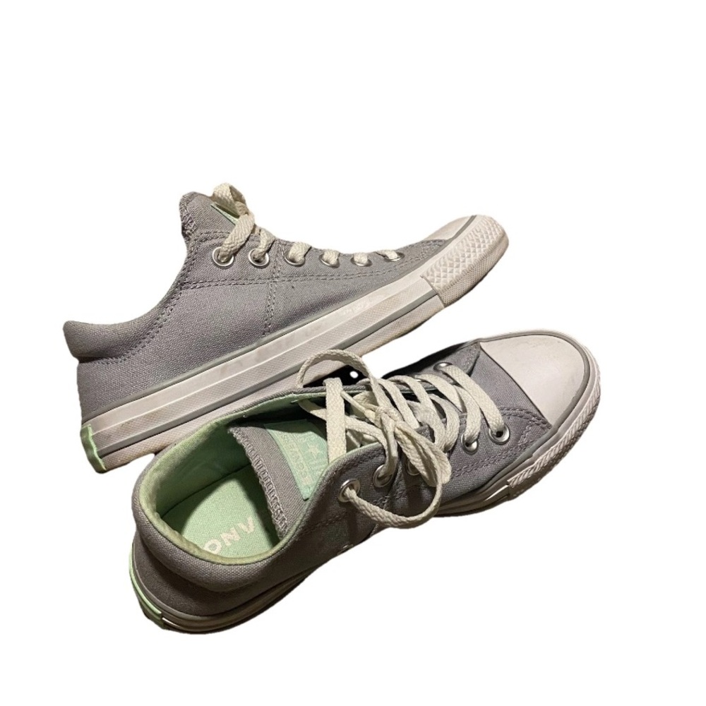 Converse All Star Chuck Taylor Women/Men Size 7 Gray Mint Green Canvas Sneaker